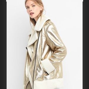 Gold Biker Jacket